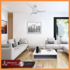 Ventilador TETO LUNIK c/ Controle Remoto - Branco - VENTI-DELTA